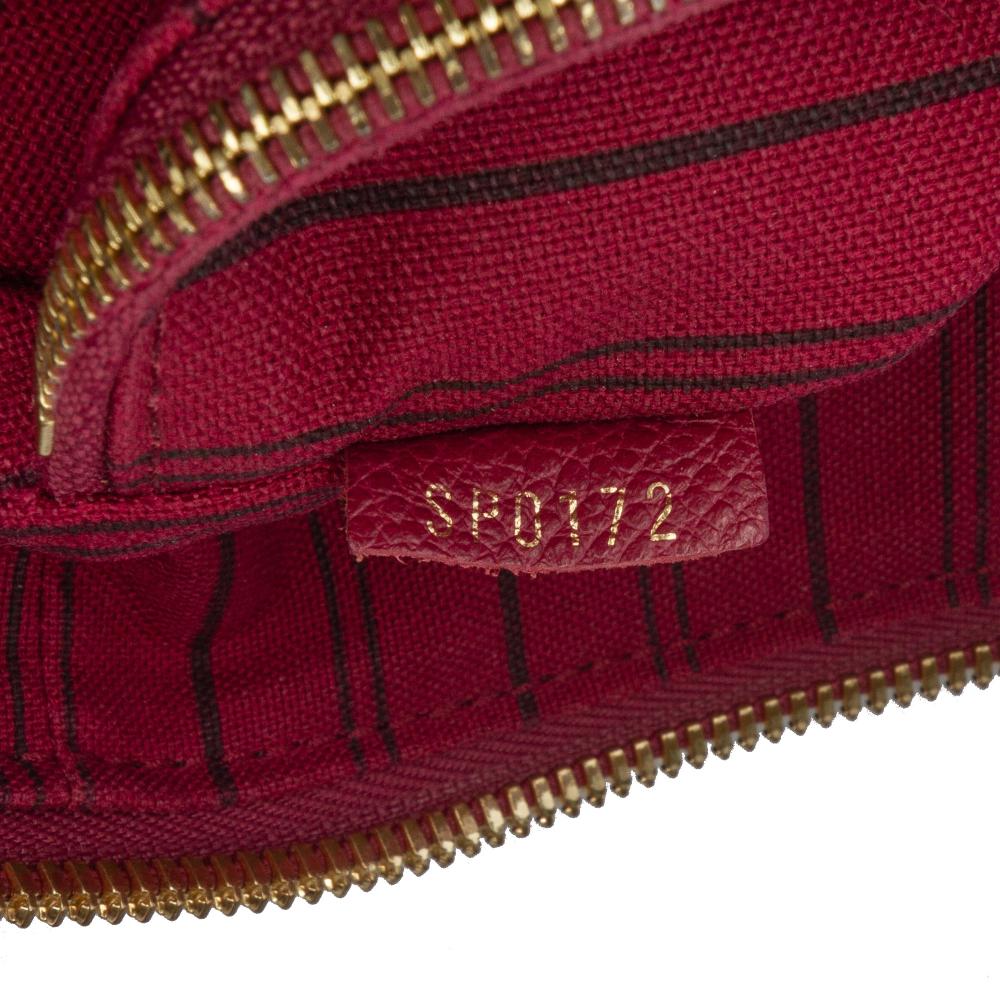 Louis Vuitton B Louis Vuitton Red Bordeaux Monogram Empreinte Leather Lumineuse PM France