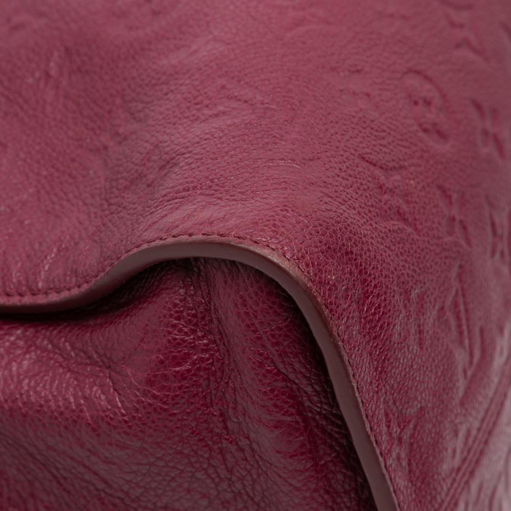 Louis Vuitton B Louis Vuitton Red Bordeaux Monogram Empreinte Leather Lumineuse PM France