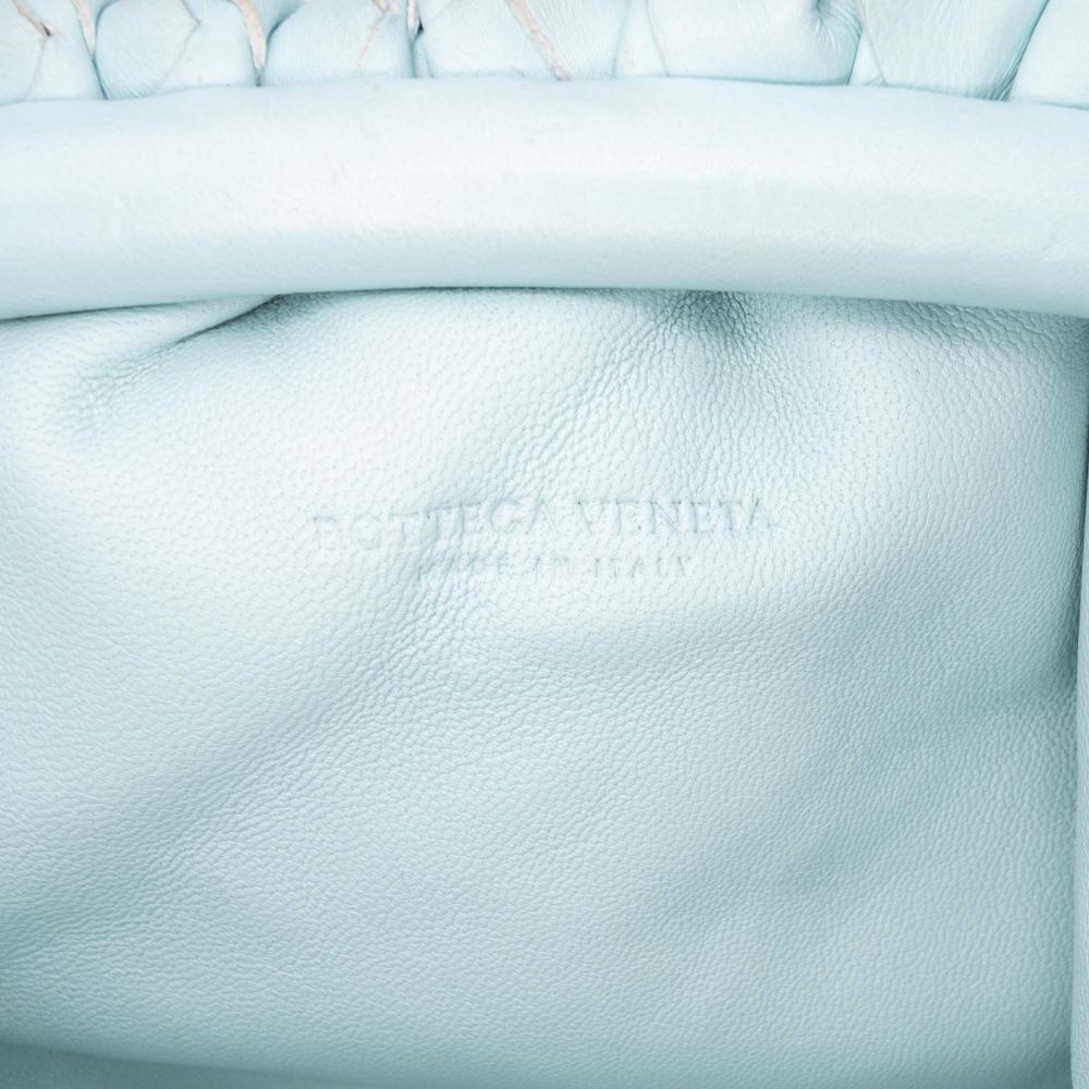 Bottega Veneta Blue Nappa Intrecciato The Mini Pouch Crossbody Italy