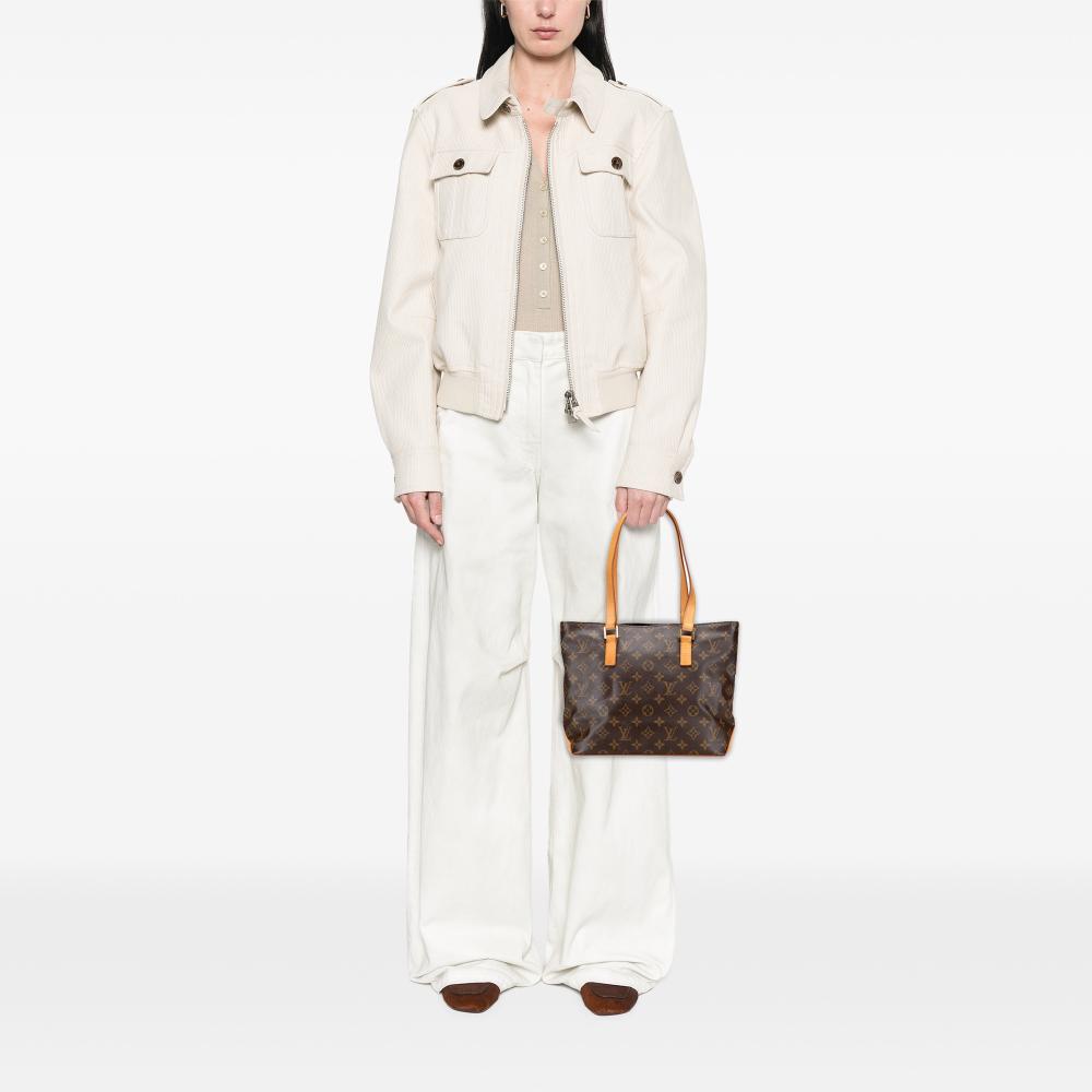 Louis Vuitton B Louis Vuitton Brown Monogram Canvas Fabric Monogram Cabas Piano France