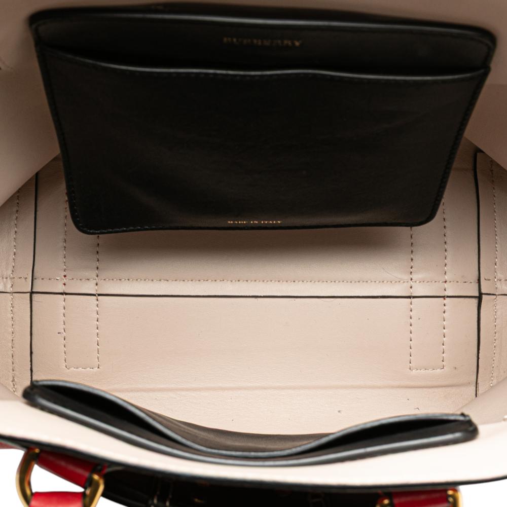 Burberry B Burberry Red Calf Leather Small Grained skin Belt Satchel Italy