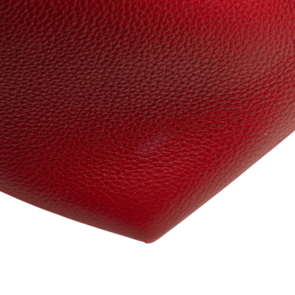 Burberry B Burberry Red Calf Leather Small Grained skin Belt Satchel Italy