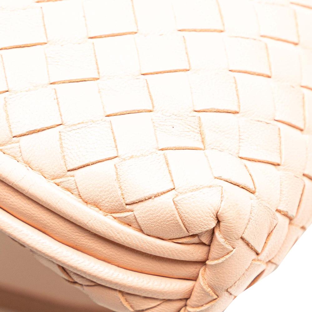 Bottega Veneta B Bottega Veneta Pink Light Pink Nappa Leather Leather Nappa Intrecciato Nodini Crossbody Italy