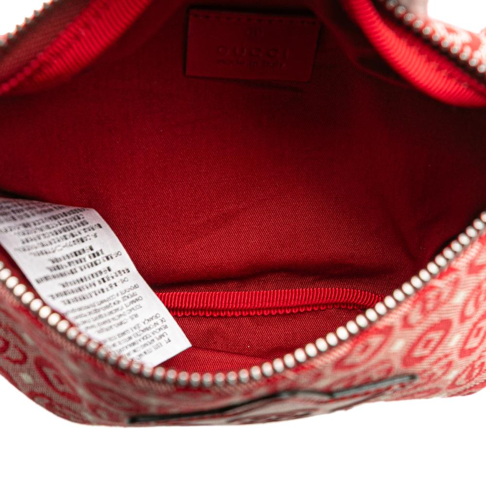 Gucci AB Gucci Red Canvas Fabric Kids GG Supreme Stars Web Belt Bag Italy