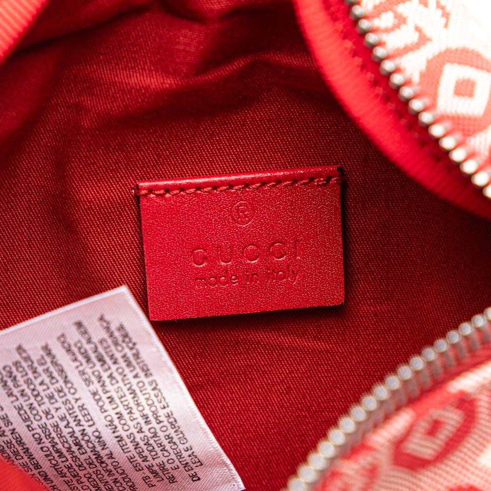Gucci AB Gucci Red Canvas Fabric Kids GG Supreme Stars Web Belt Bag Italy