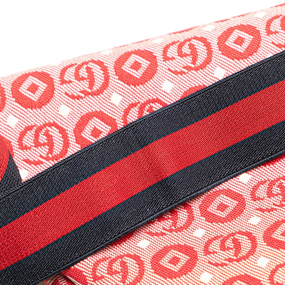 Gucci AB Gucci Red Canvas Fabric Kids GG Supreme Stars Web Belt Bag Italy