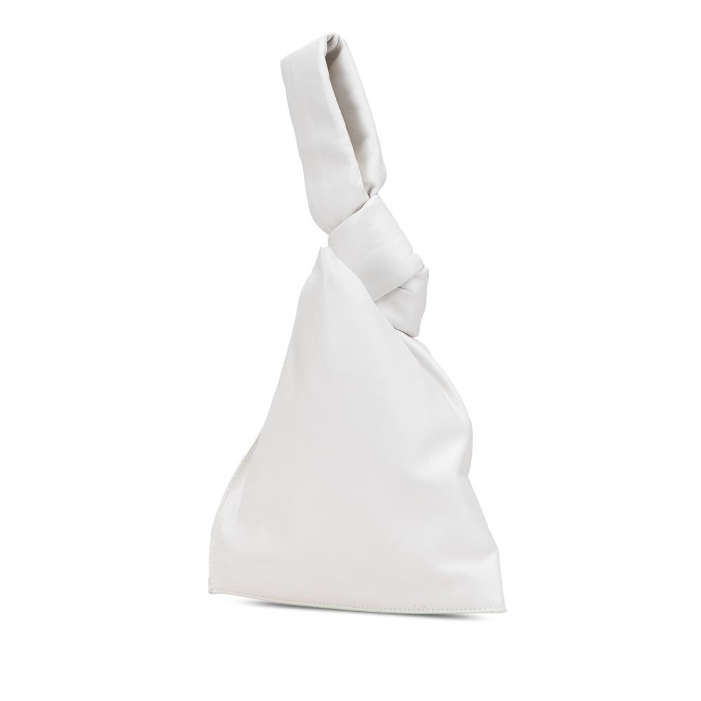 Bottega Veneta AB Bottega Veneta White Calf Leather Mini skin BV Twist Bag Italy