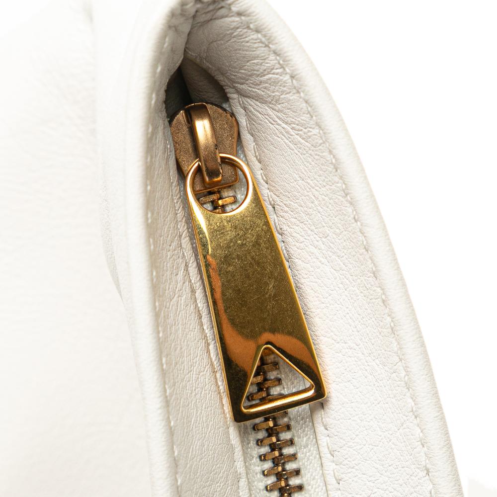 Bottega Veneta AB Bottega Veneta White Calf Leather Mini skin BV Twist Bag Italy
