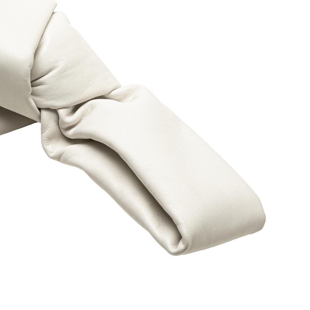 Bottega Veneta AB Bottega Veneta White Calf Leather Mini skin BV Twist Bag Italy