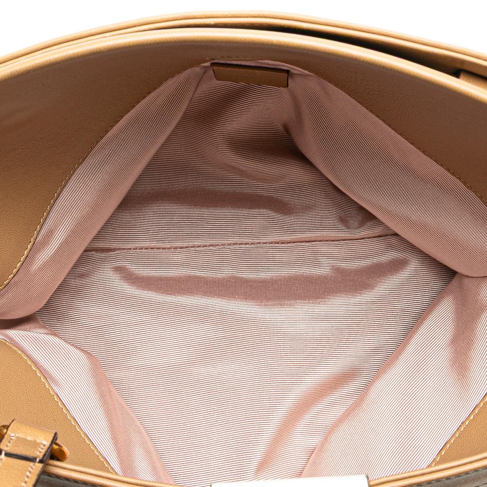 Gucci AB Gucci Brown Camel Calf Leather Small Linea Matisse Satchel Italy