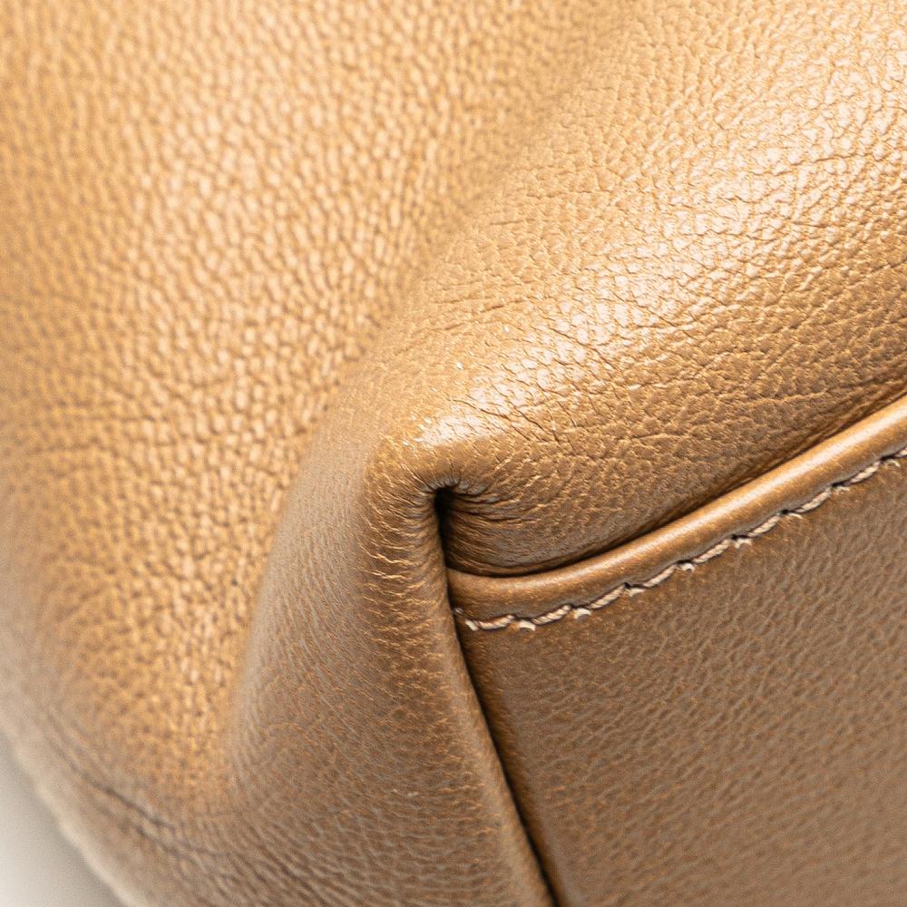 Gucci AB Gucci Brown Camel Calf Leather Small Linea Matisse Satchel Italy