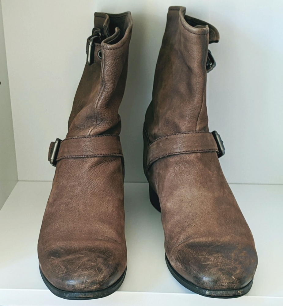 Prada Bikerstiefel braun used look