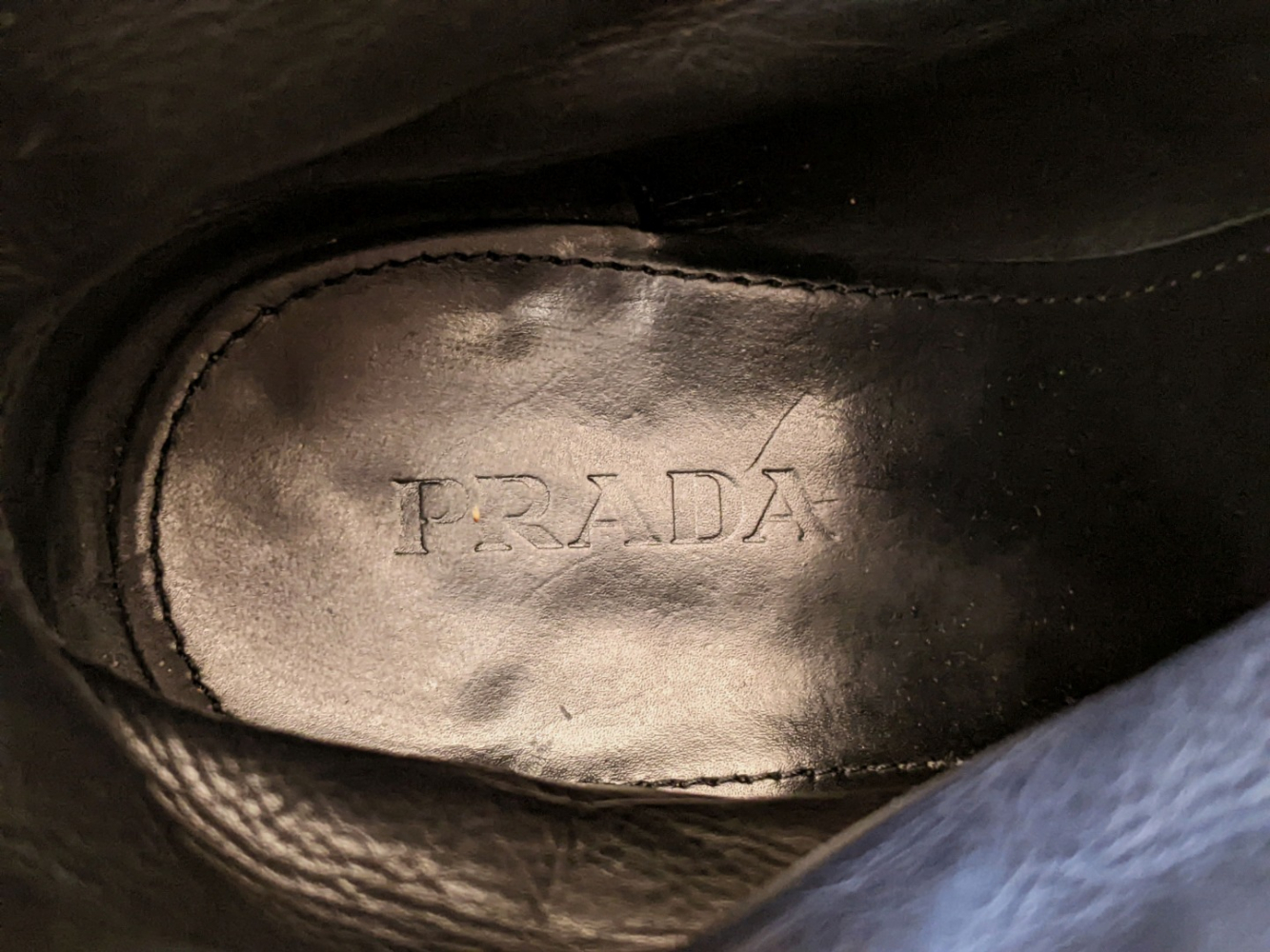 Prada Bikerstiefel braun used look