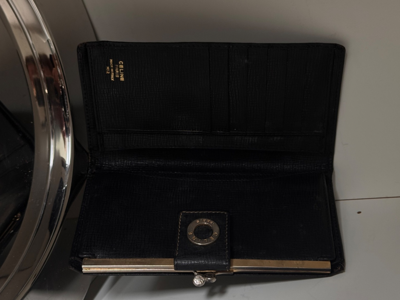 Celine Portefeuille Bifold avec compartiment à monnaie