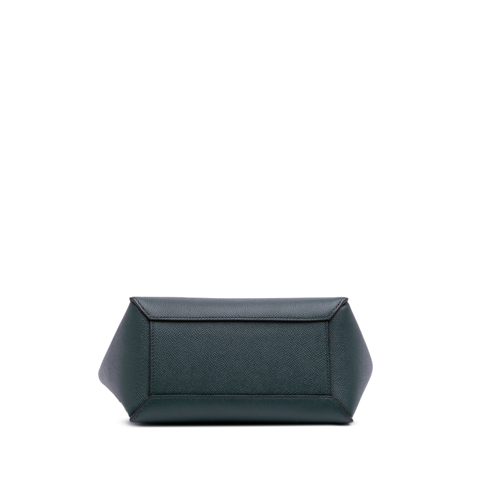 Celine Belt Bag Nano Grained Calfskin Leather Tote Handbag Green