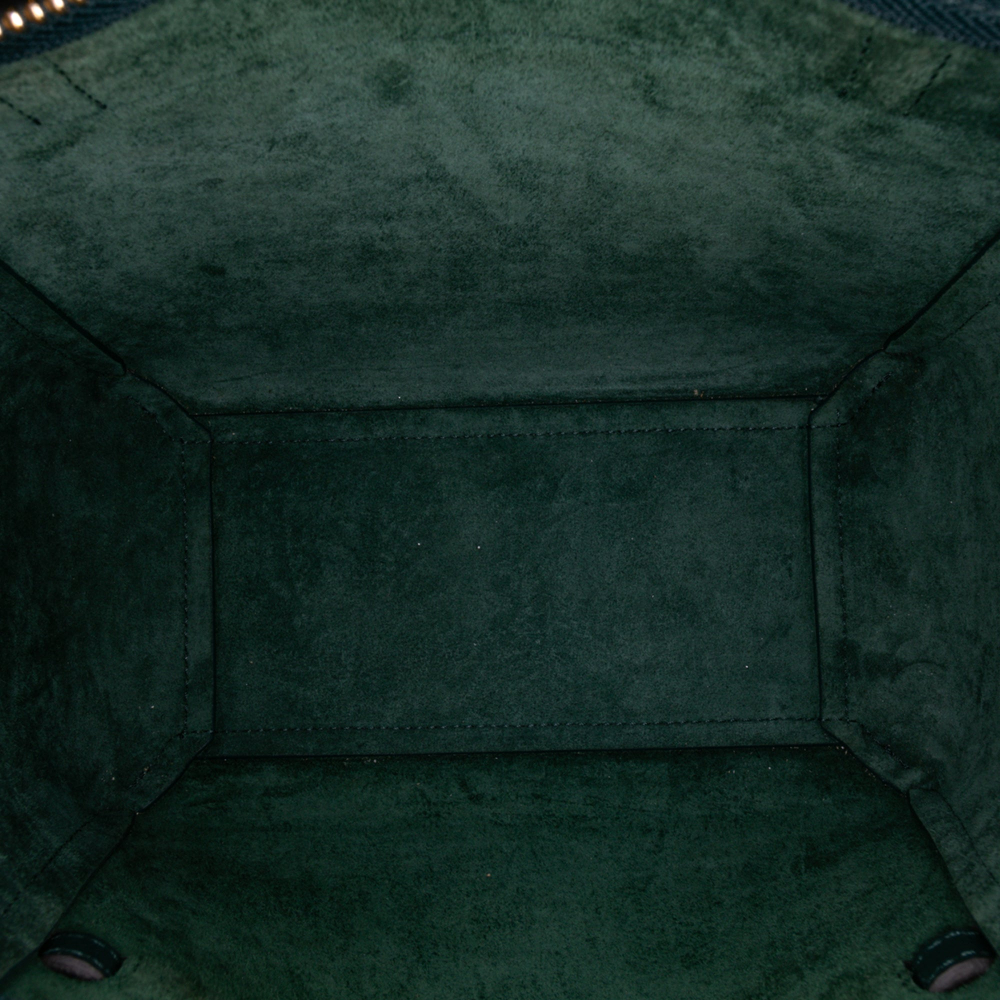 Celine Belt Bag Nano Grained Calfskin Leather Tote Handbag Green