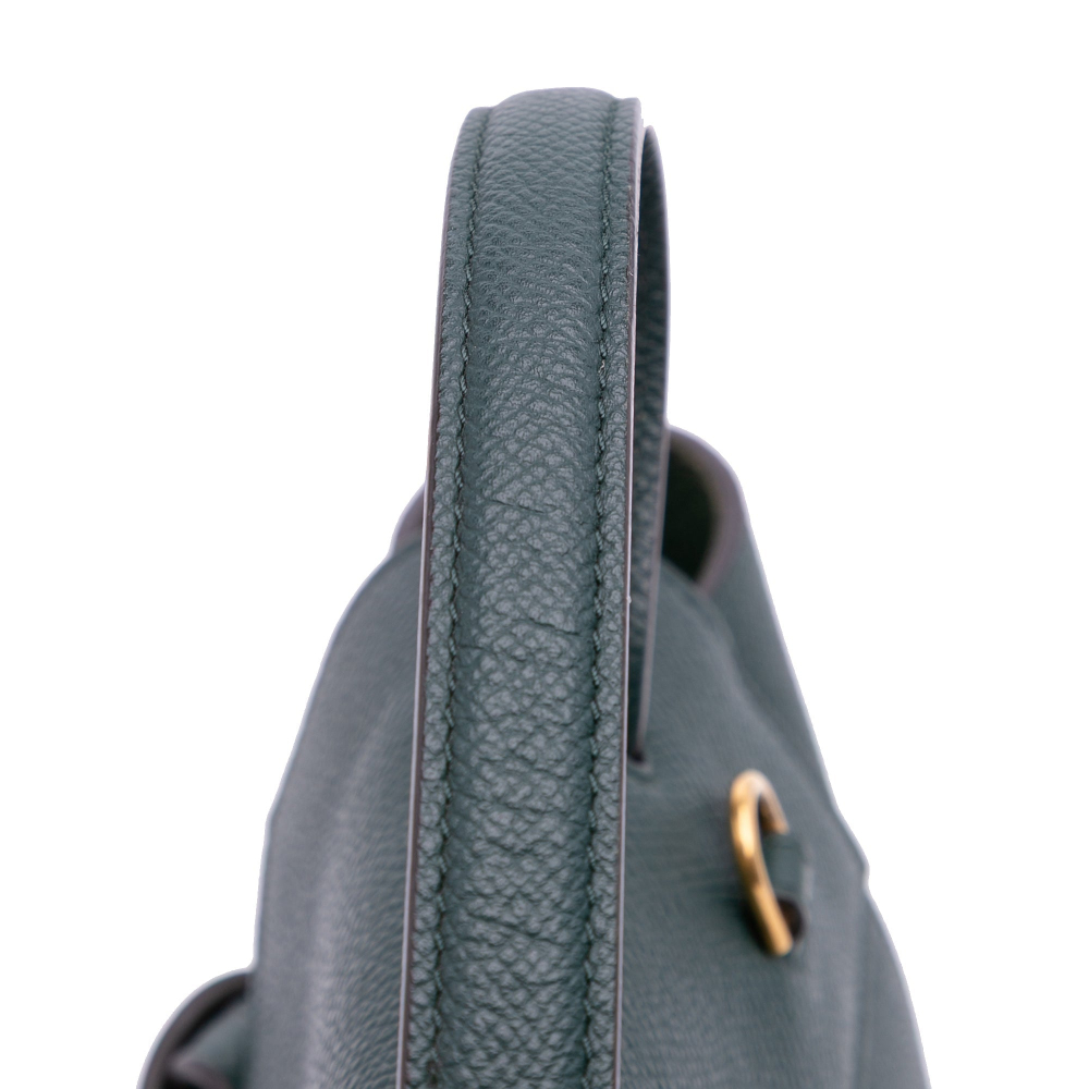 Celine Belt Bag Nano Grained Calfskin Leather Tote Handbag Green