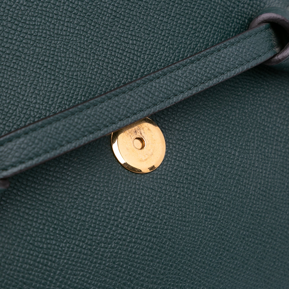 Celine Belt Bag Nano Grained Calfskin Leather Tote Handbag Green