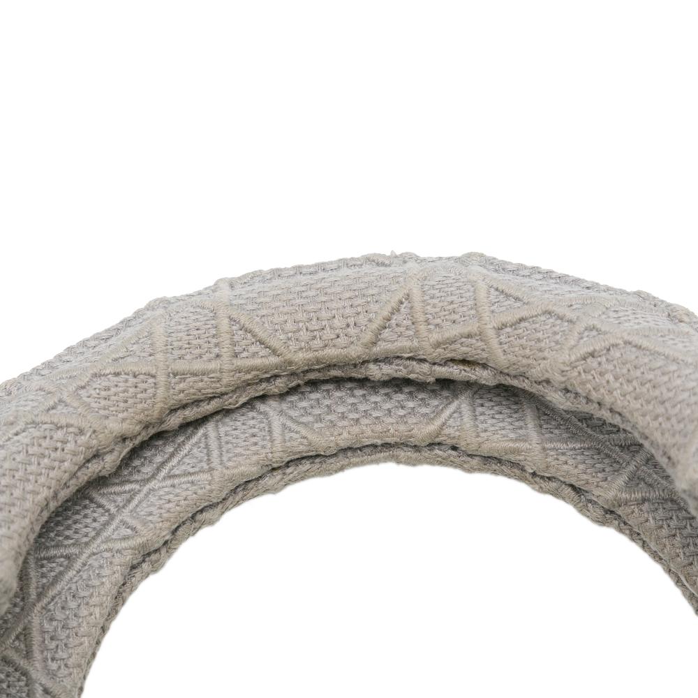 Christian Dior B Dior Gray Light Gray Canvas Fabric Medium Cannage Lady D Lite Italy
