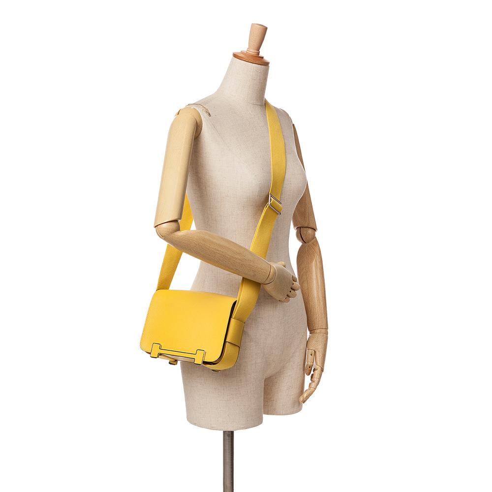 Hermès AB Hermès Yellow Goatskin Leather Chevre Mysore Geta France