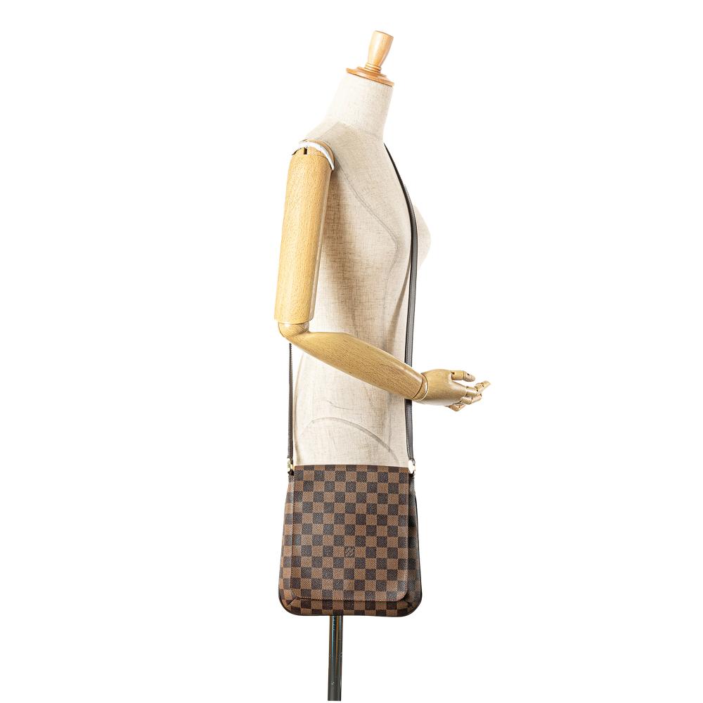 Louis Vuitton B Louis Vuitton Brown Damier Canvas Canvas Damier Ebene Musette Salsa Long Strap Spain