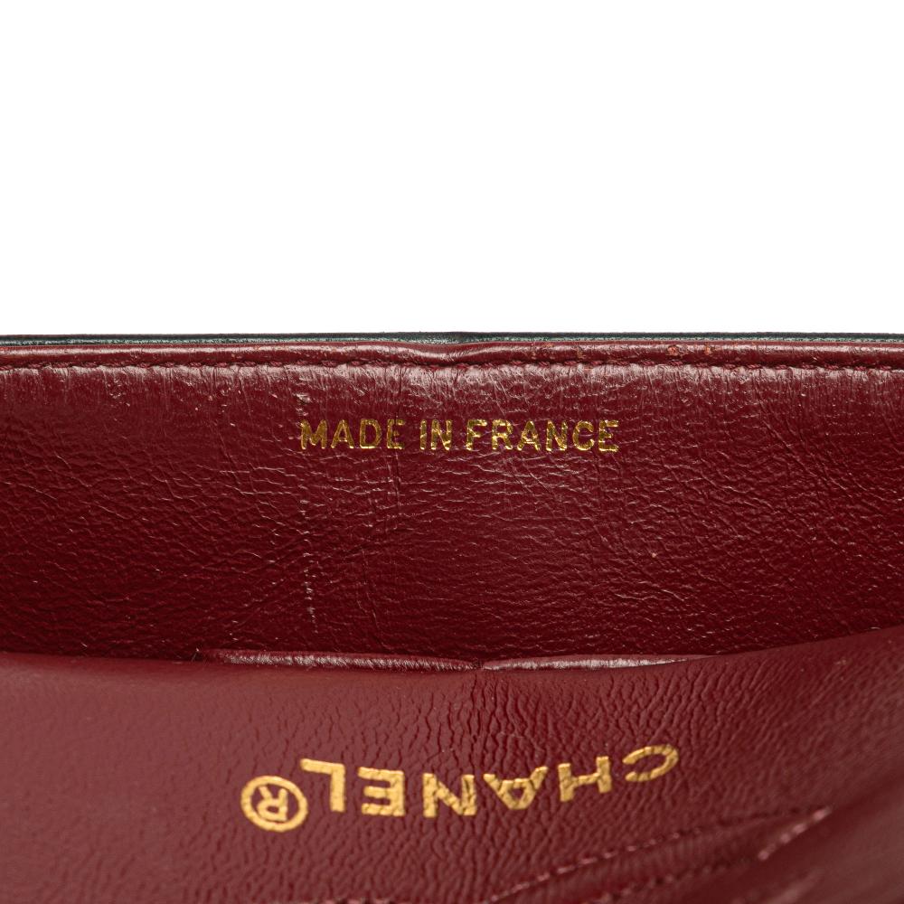 Chanel B Chanel Black Lambskin Leather Leather Small Classic Lambskin Double Flap France