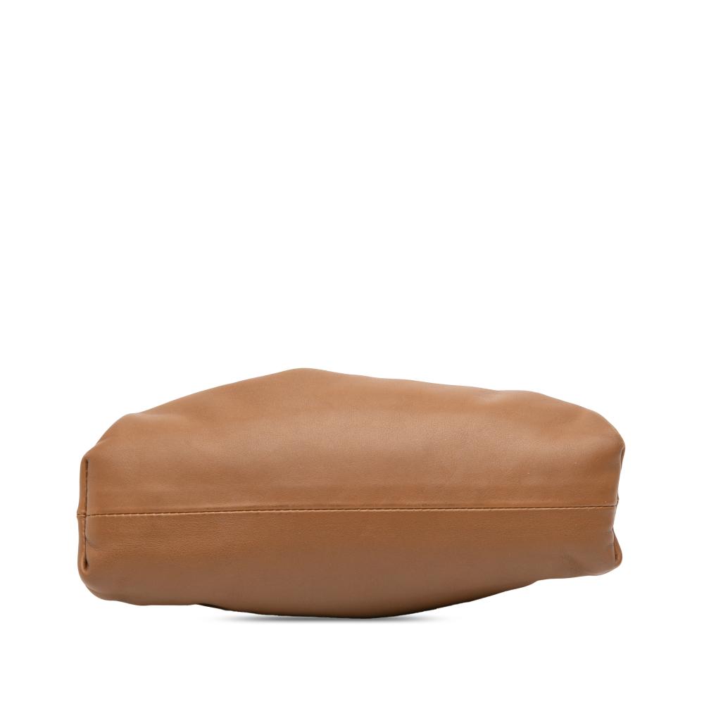 Bottega Veneta B Bottega Veneta Brown Lambskin Leather Leather Lambskin The Mini Pouch Crossbody Italy