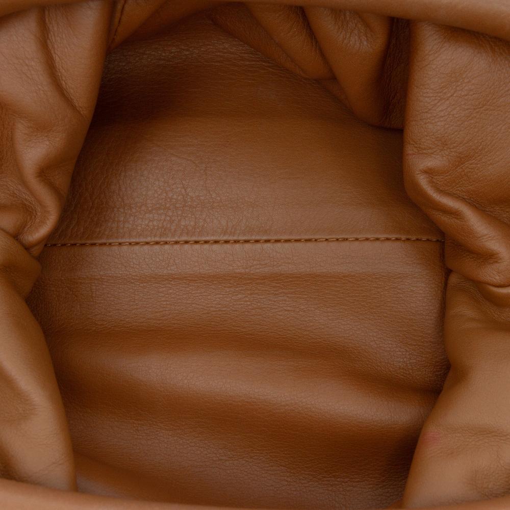 Bottega Veneta B Bottega Veneta Brown Lambskin Leather Leather Lambskin The Mini Pouch Crossbody Italy