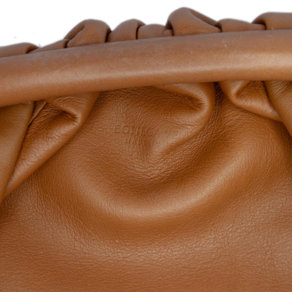 Bottega Veneta B Bottega Veneta Brown Lambskin Leather Leather Lambskin The Mini Pouch Crossbody Italy