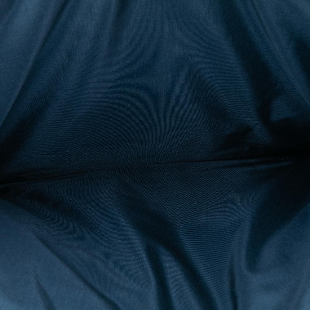 Chanel B Chanel Blue Peacock Lambskin Leather Leather CC Quilted Lambskin Multi Zip Clutch Italy