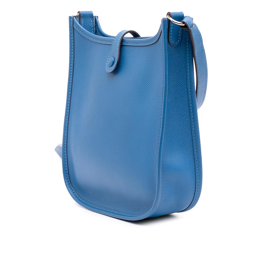 Hermès AB Hermès Blue Calf Leather Epsom Evelyne TPM France
