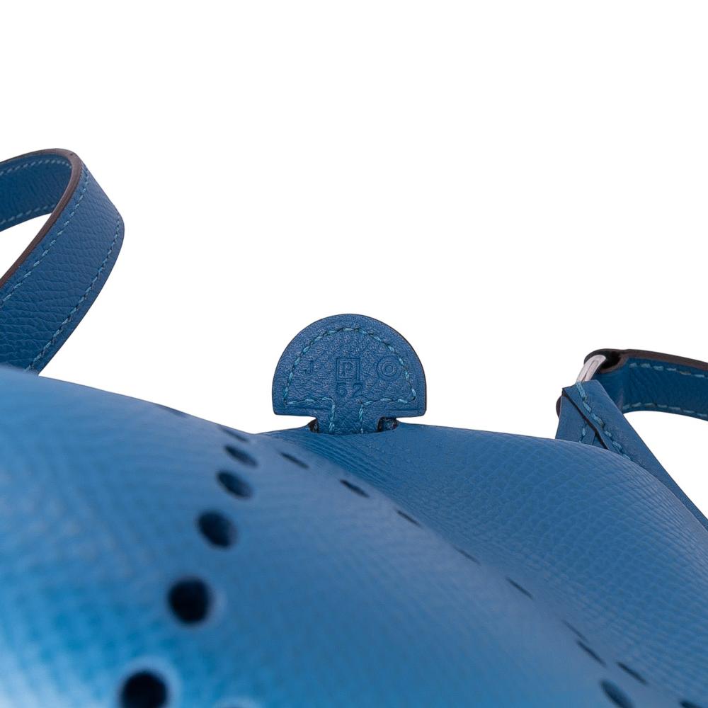 Hermès AB Hermès Blue Calf Leather Epsom Evelyne TPM France