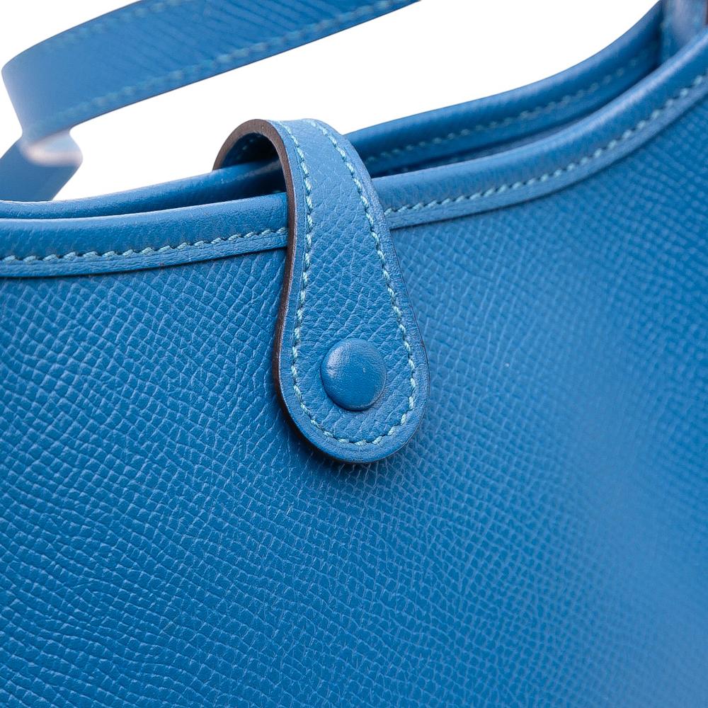 Hermès AB Hermès Blue Calf Leather Epsom Evelyne TPM France