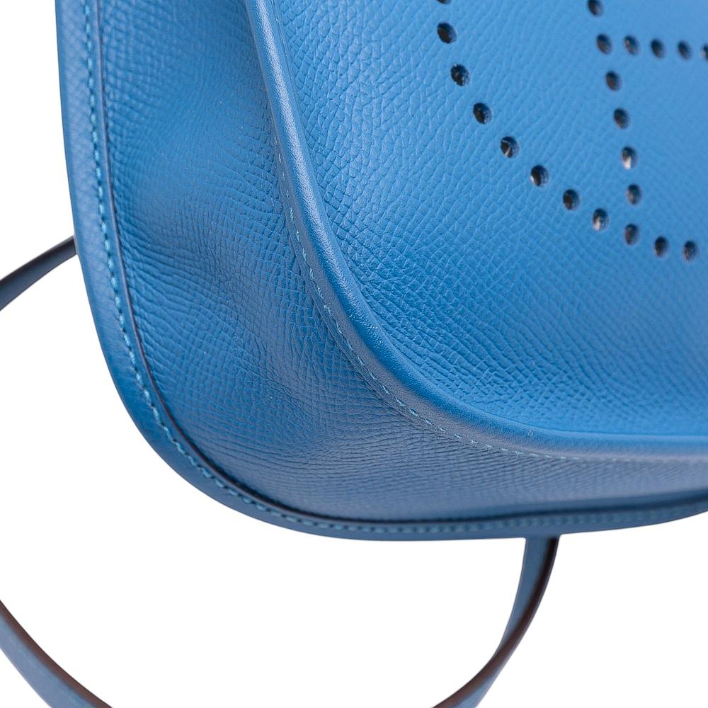 Hermès AB Hermès Blue Calf Leather Epsom Evelyne TPM France