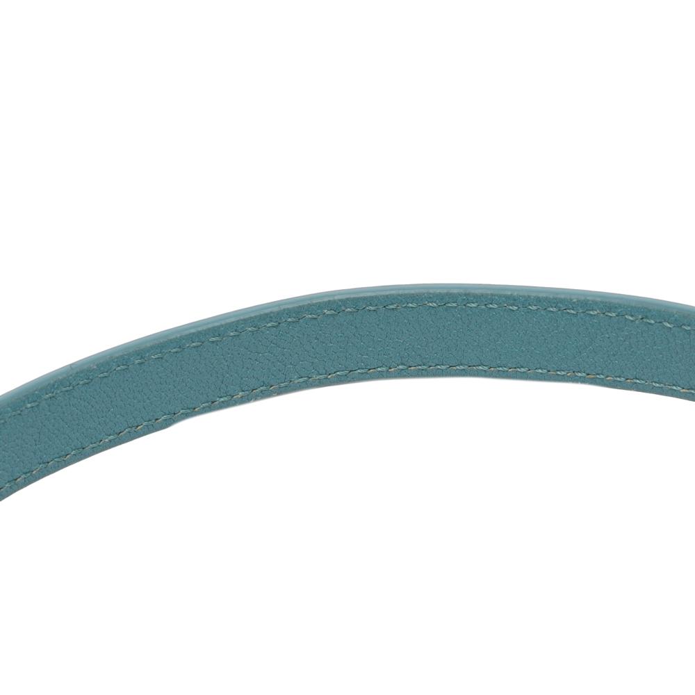 Christian Dior AB Dior Blue Light Blue Goatskin Leather Micro Saddle Bag Italy