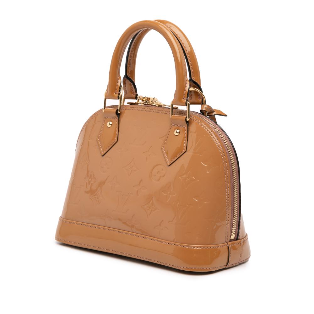 Louis Vuitton B Louis Vuitton Brown Camel Vernis Leather Leather Monogram Vernis Alma BB France