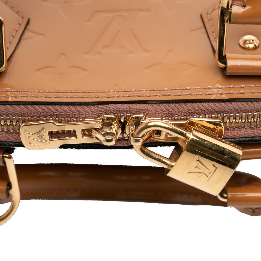 Louis Vuitton B Louis Vuitton Brown Camel Vernis Leather Leather Monogram Vernis Alma BB France