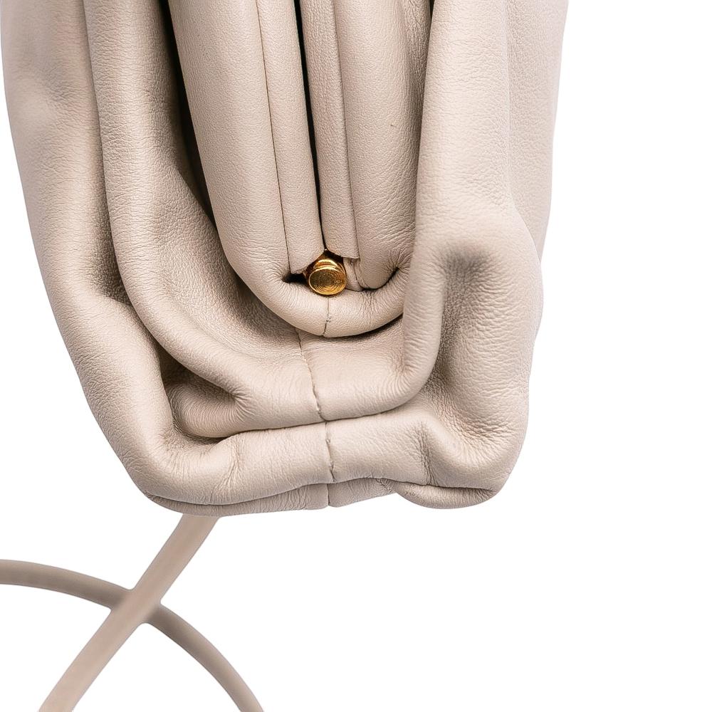 Bottega Veneta B Bottega Veneta Brown Light Beige Lambskin Leather Leather Lambskin The Mini Pouch Crossbody Italy