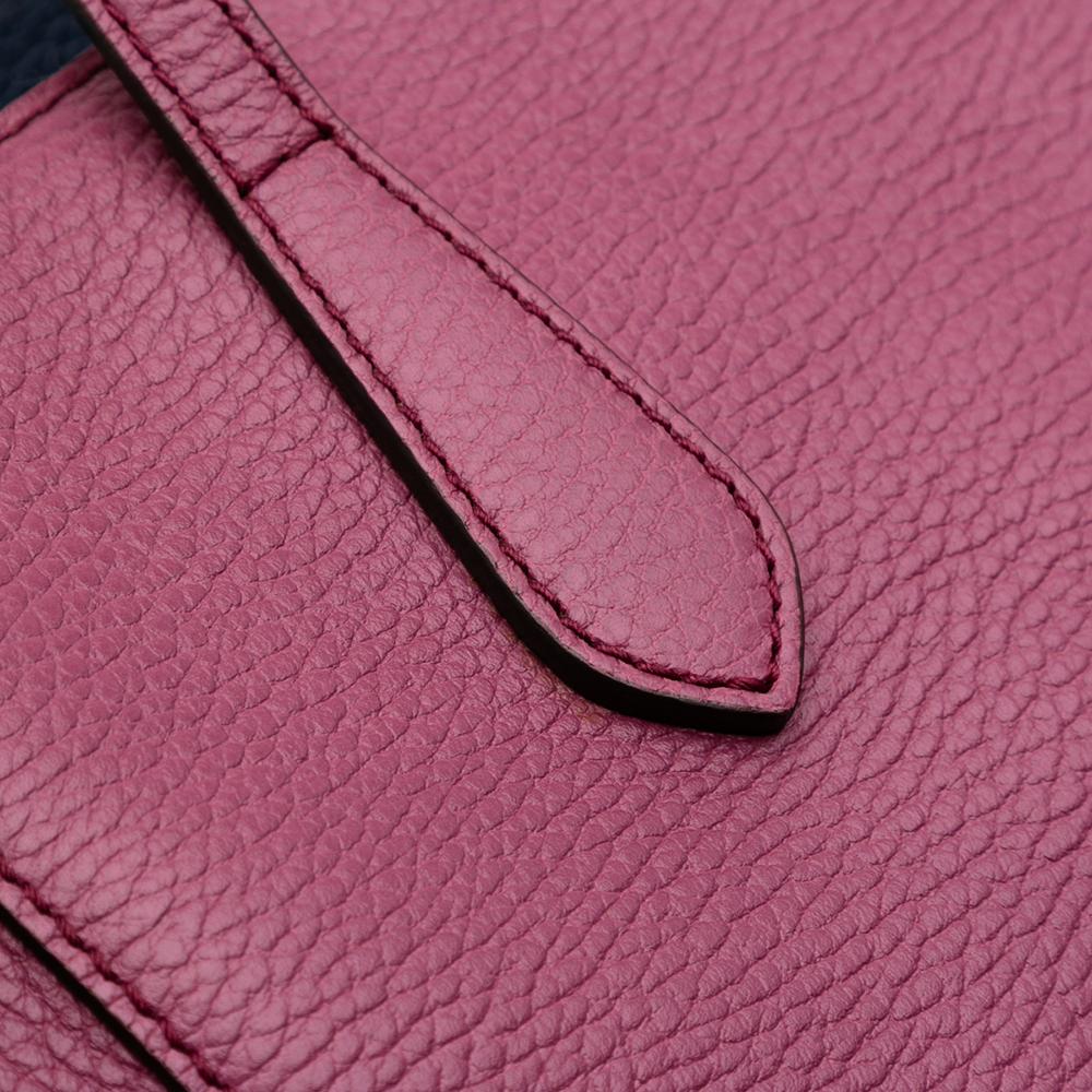 Gucci B Gucci Purple Magenta Calf Leather Medium Dollar skin Swing Tote Italy