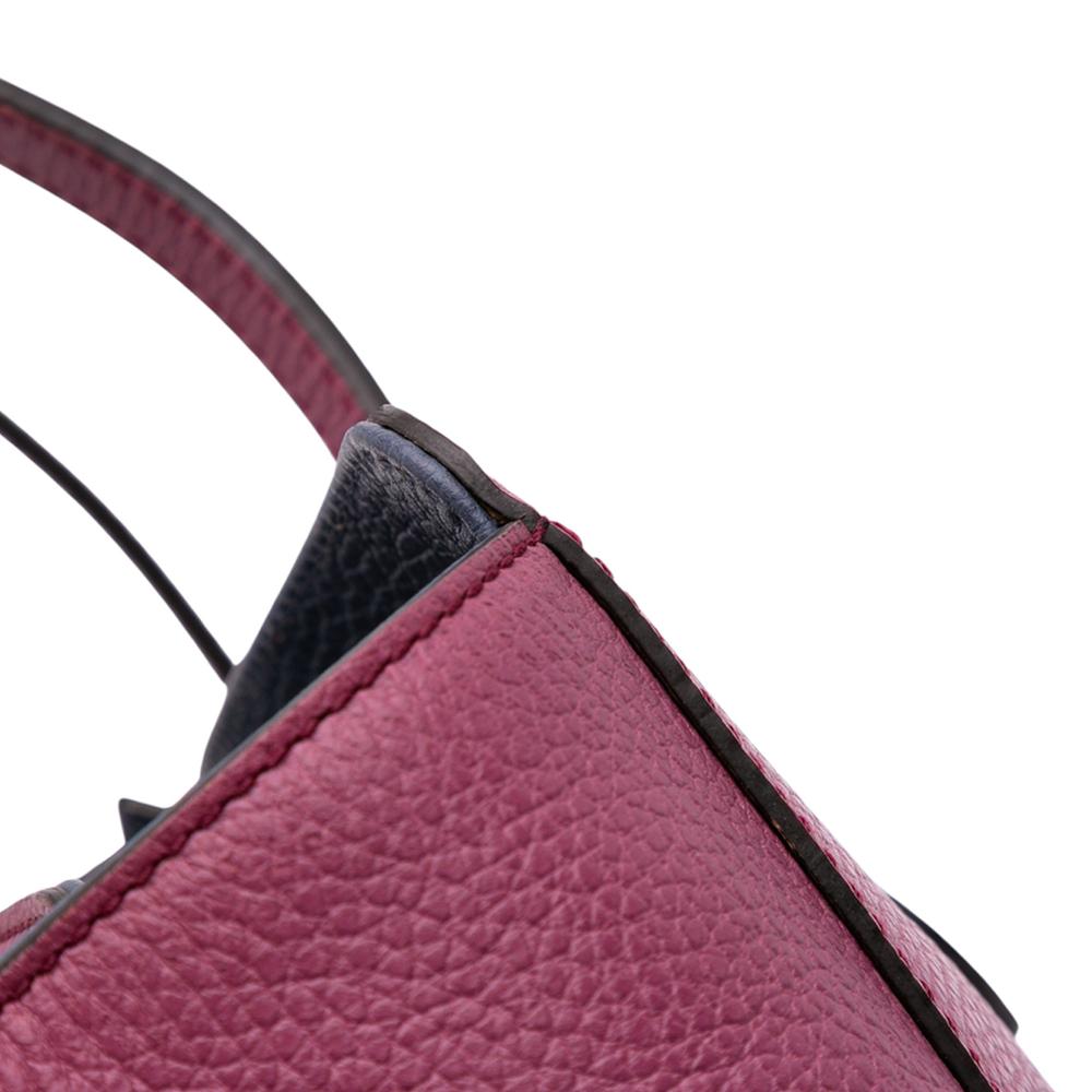 Gucci B Gucci Purple Magenta Calf Leather Medium Dollar skin Swing Tote Italy