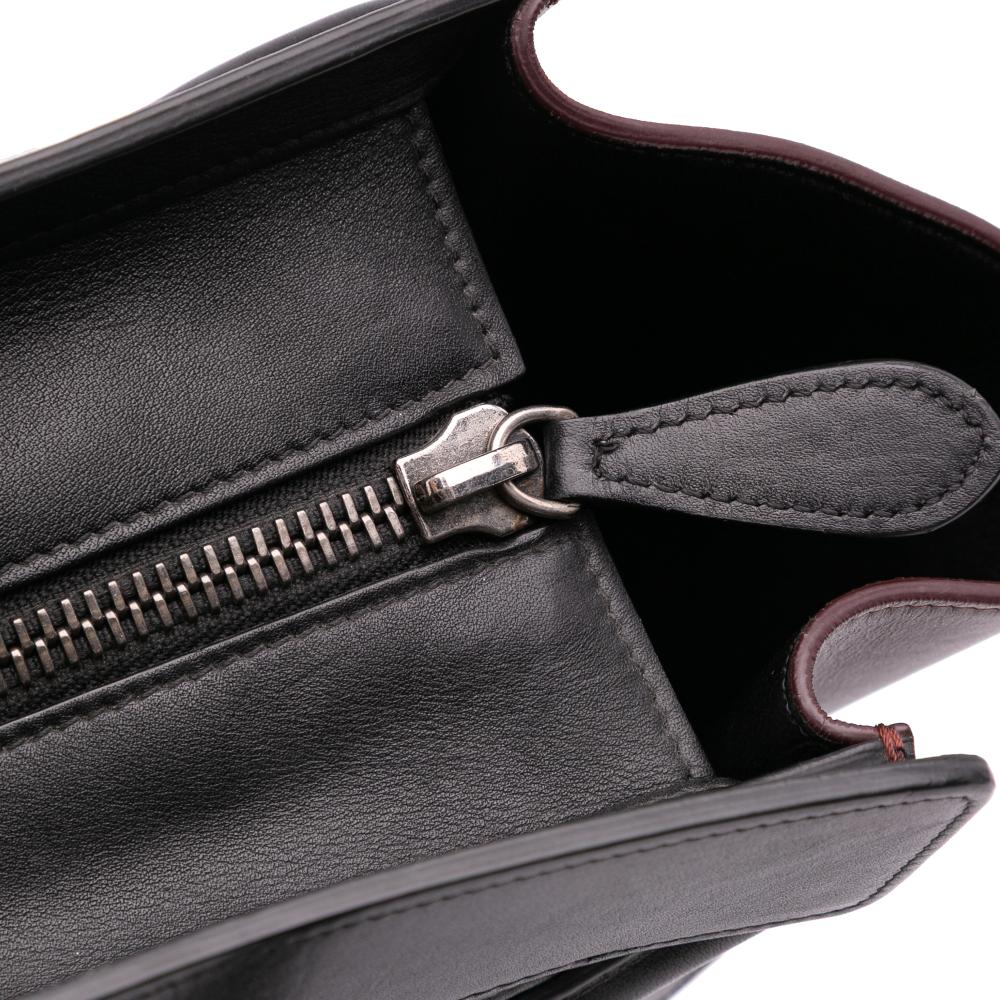 Celine B Celine Blue Calf Leather Micro Tricolor Luggage Tote Italy