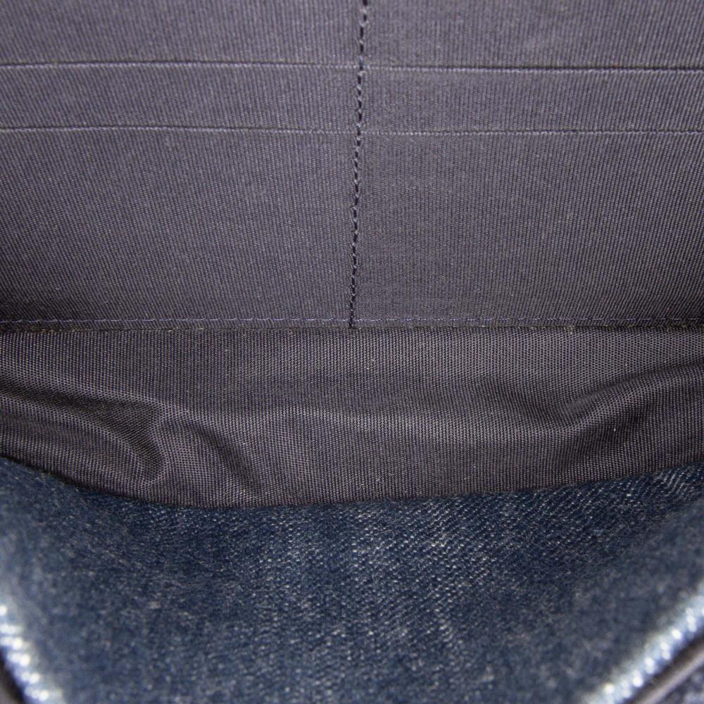 Chanel AB Chanel Blue Denim Denim Fabric and Velvet Wallet On Chain Italy