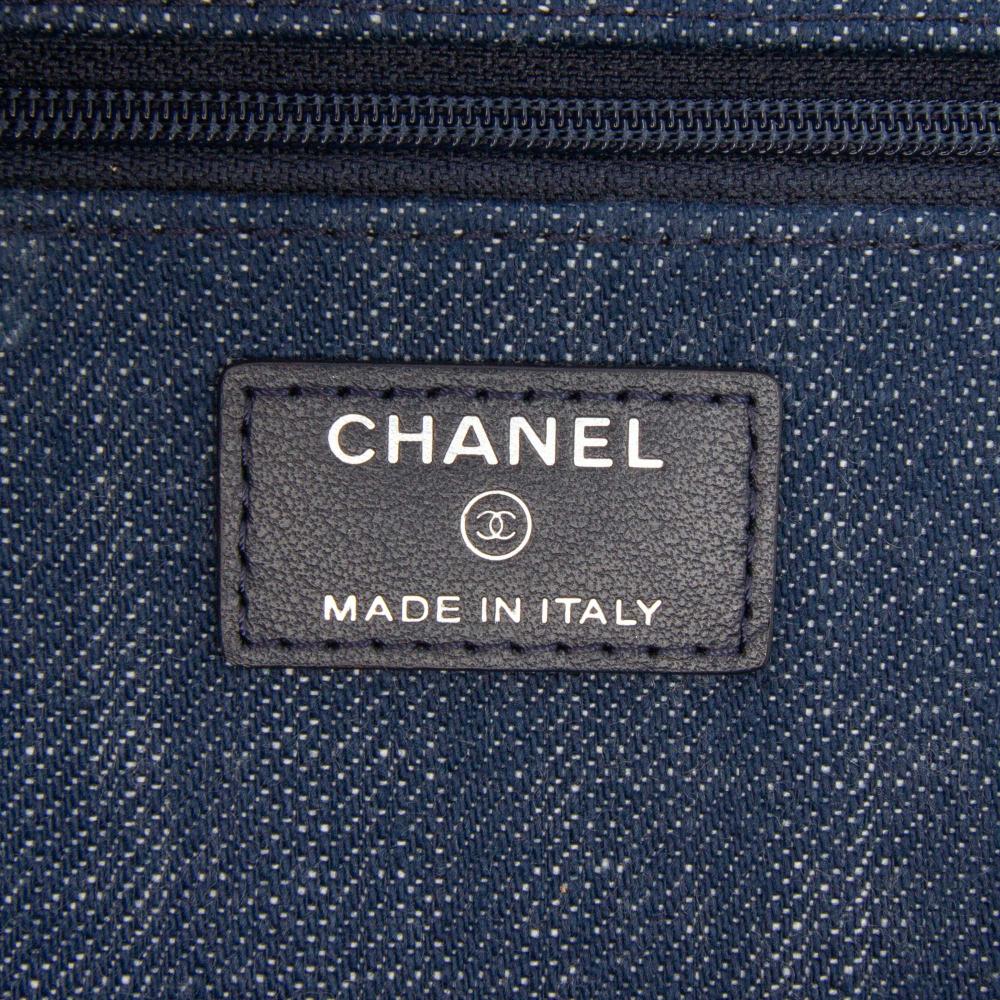 Chanel AB Chanel Blue Denim Denim Fabric and Velvet Wallet On Chain Italy