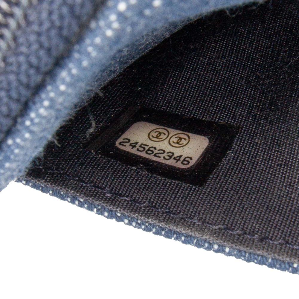 Chanel AB Chanel Blue Denim Denim Fabric and Velvet Wallet On Chain Italy