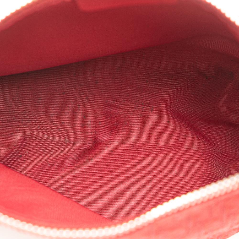 Christian Dior B Dior Red Canvas Fabric Diorissimo Trotter Pochette Spain