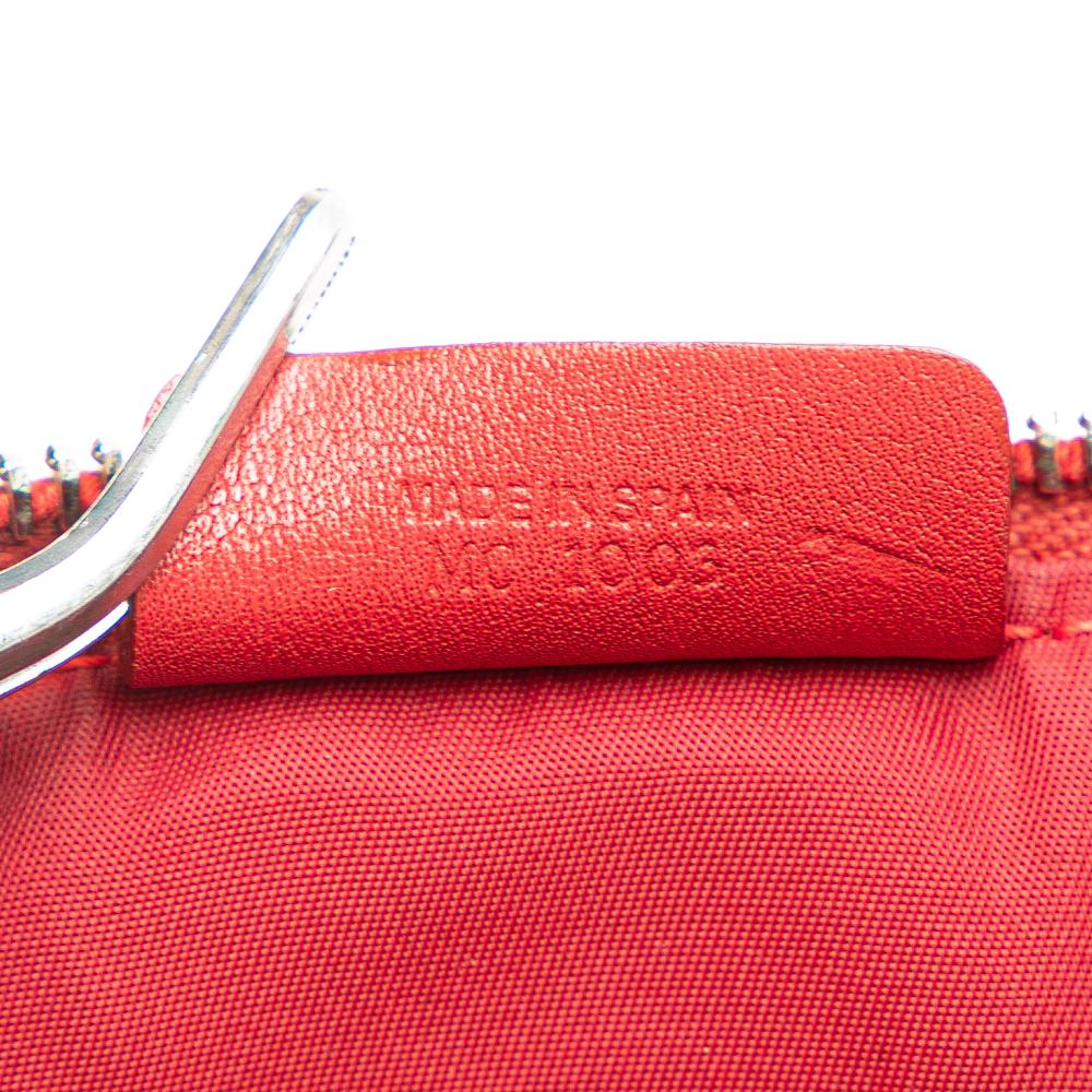 Christian Dior B Dior Red Canvas Fabric Diorissimo Trotter Pochette Spain