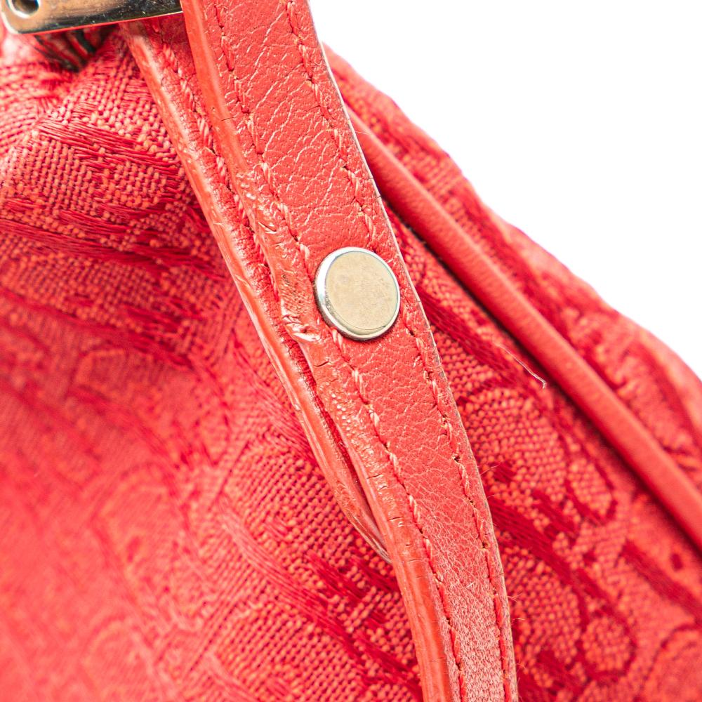 Christian Dior B Dior Red Canvas Fabric Diorissimo Trotter Pochette Spain