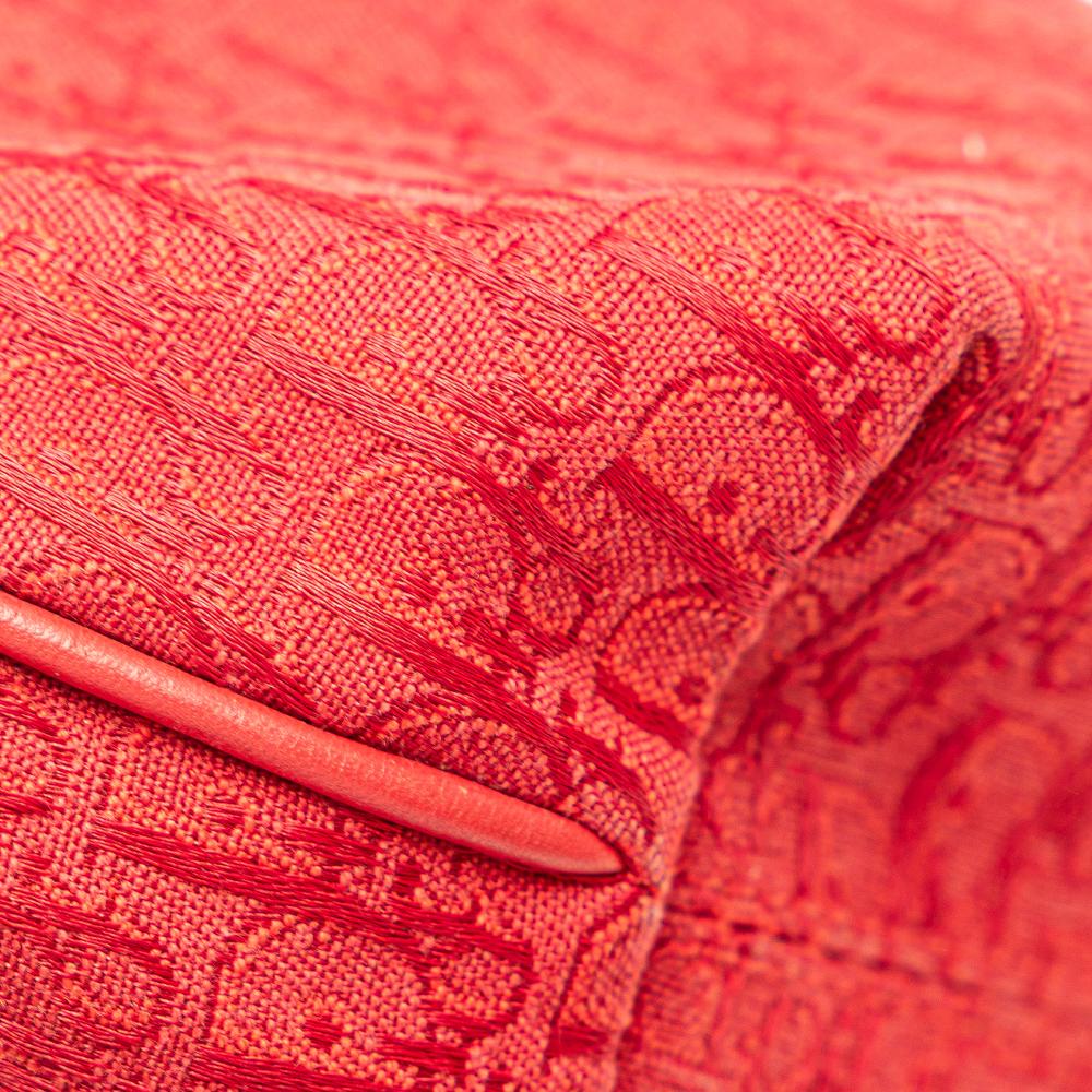 Christian Dior B Dior Red Canvas Fabric Diorissimo Trotter Pochette Spain