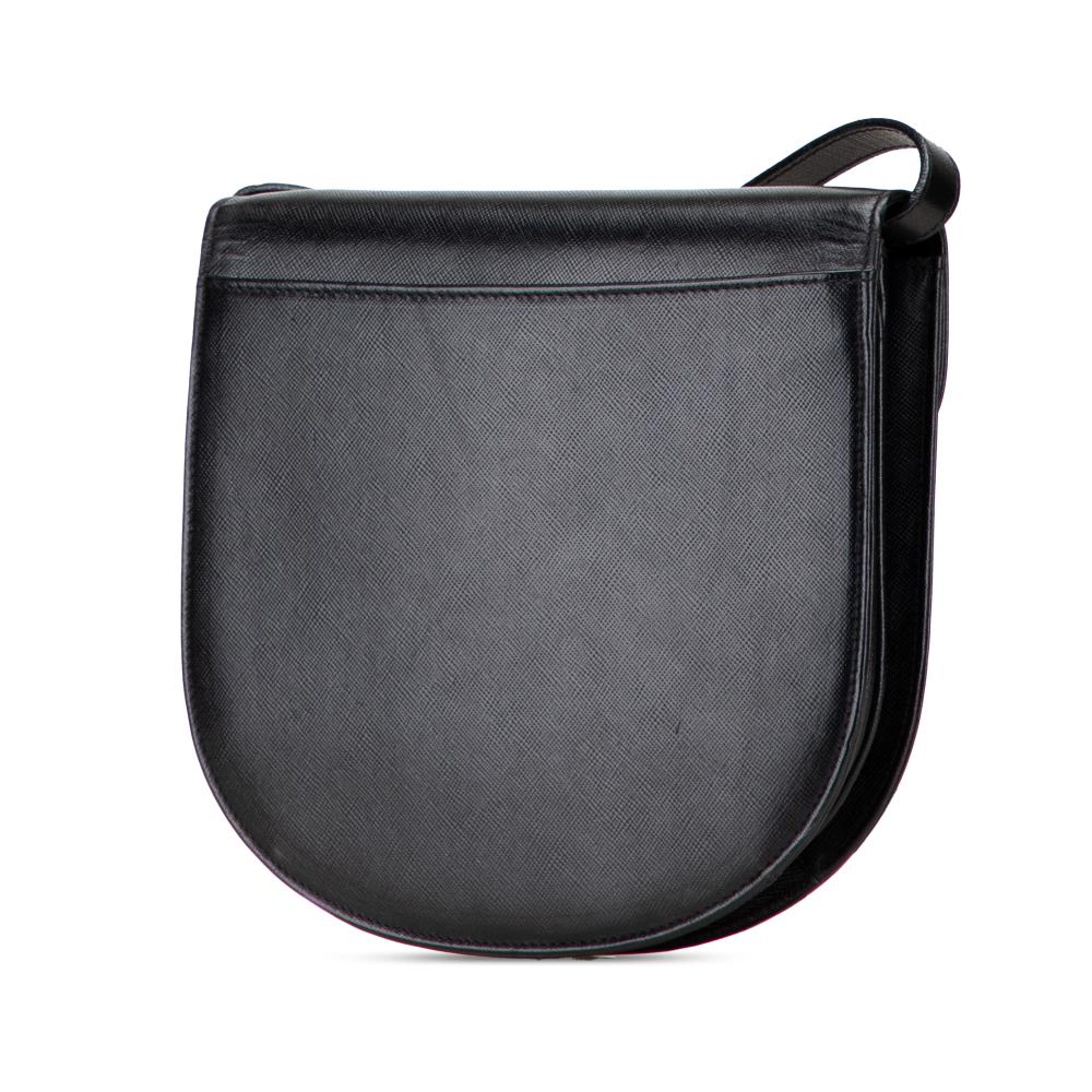 Saint Laurent B Saint Laurent Black Calf Leather Monogram Crossbody Italy