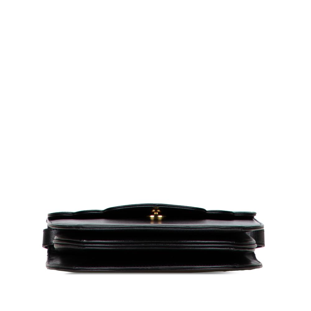 Saint Laurent B Saint Laurent Black Calf Leather Monogram Crossbody Italy